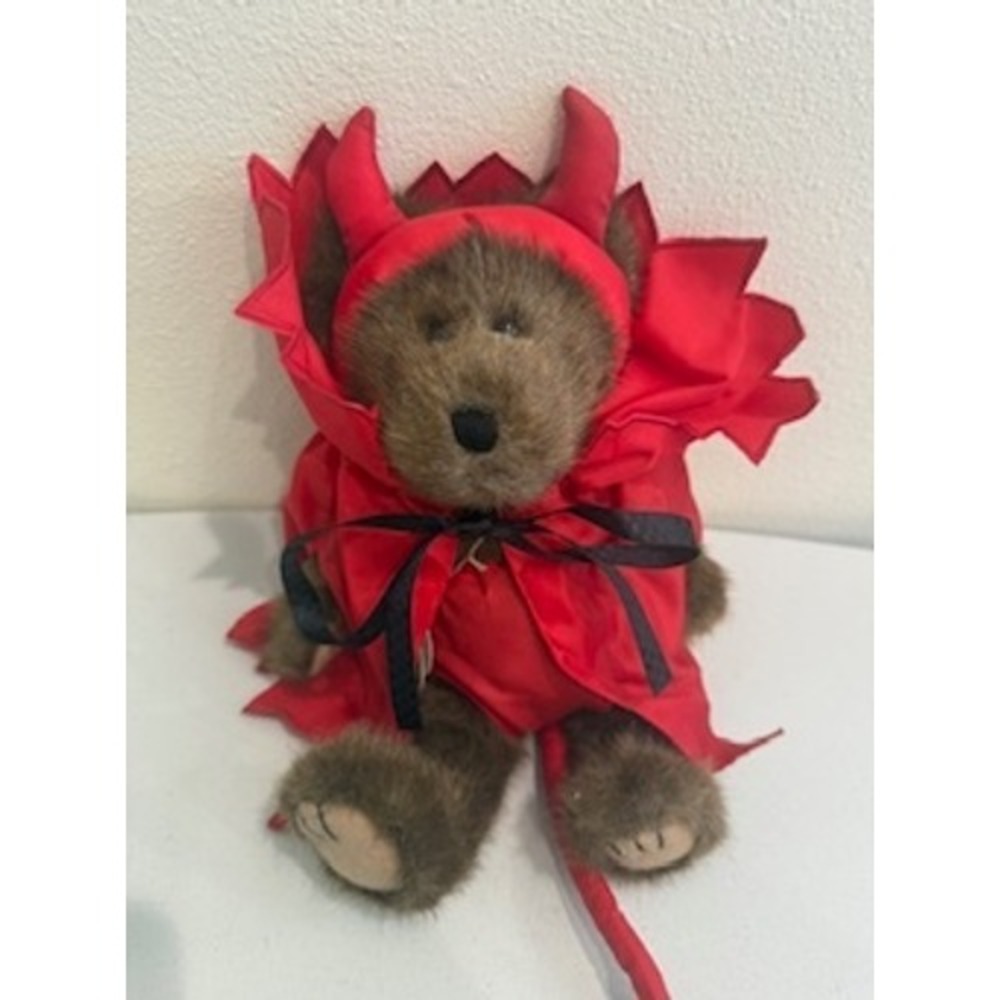 Boyds Bears TJs Best Dressed Collection Devil Costume Plush Teddy Bear Red Brown